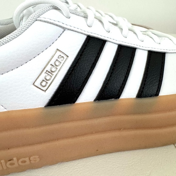 Adidas VL Court Bold White and Black Sneakers - Picture 6 of 12